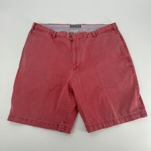 Peter Millar Mens Pima‎ Cotton Shorts Size 40 Casual Flat Front Red
